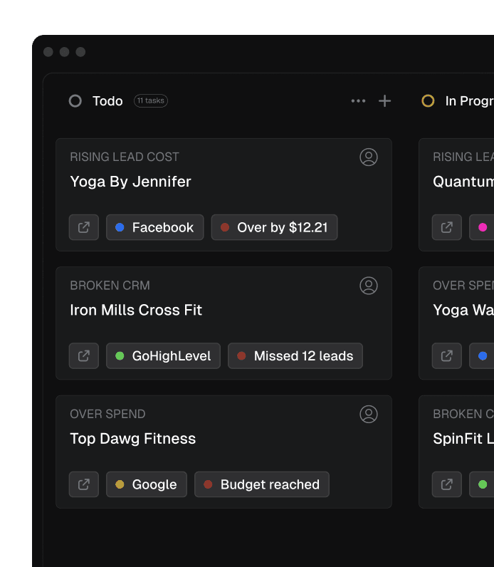 ClientView Tasks - Kanban Board